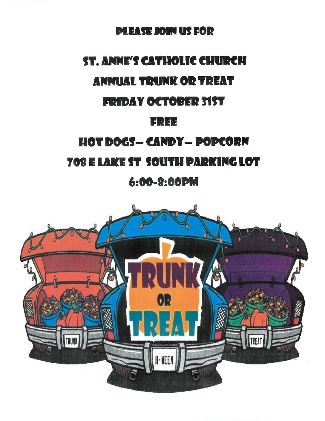 St Anne's Trunk or Treat